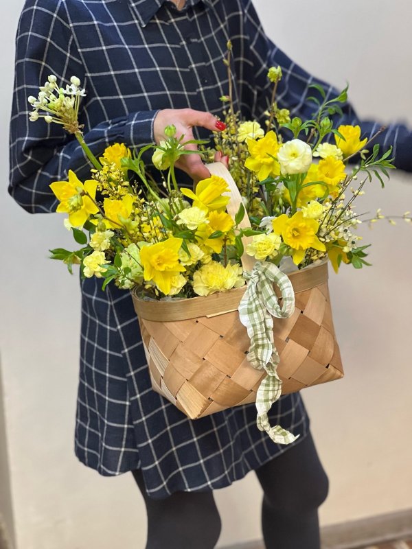 Лукошко солнечных цветов, размер L