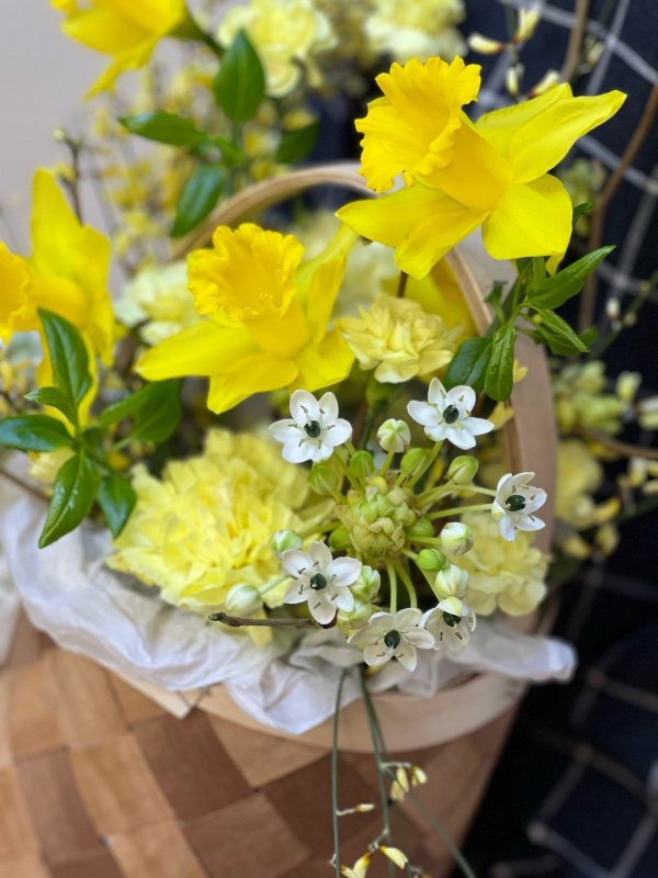 Лукошко солнечных цветов, размер M