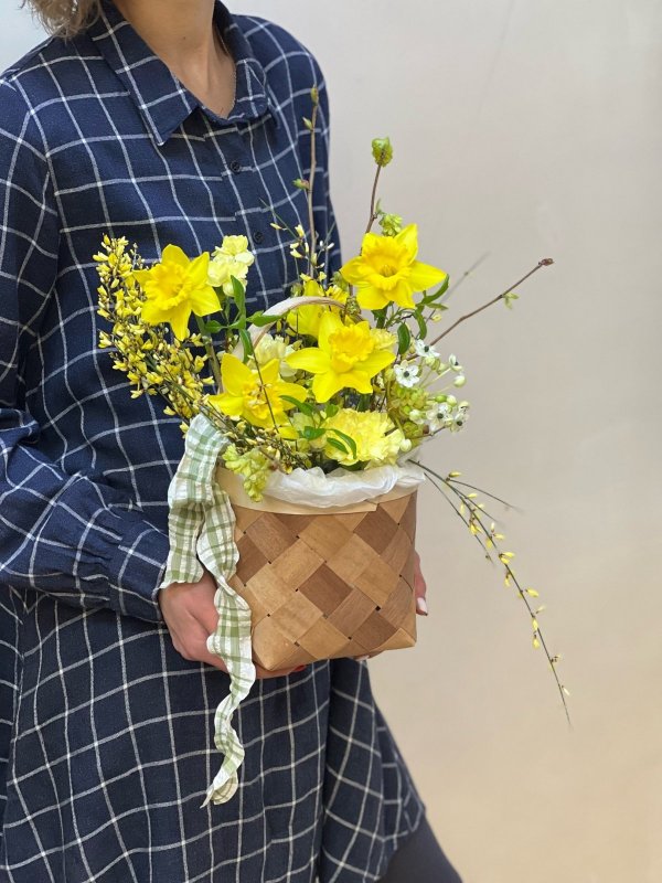 Лукошко солнечных цветов, размер M