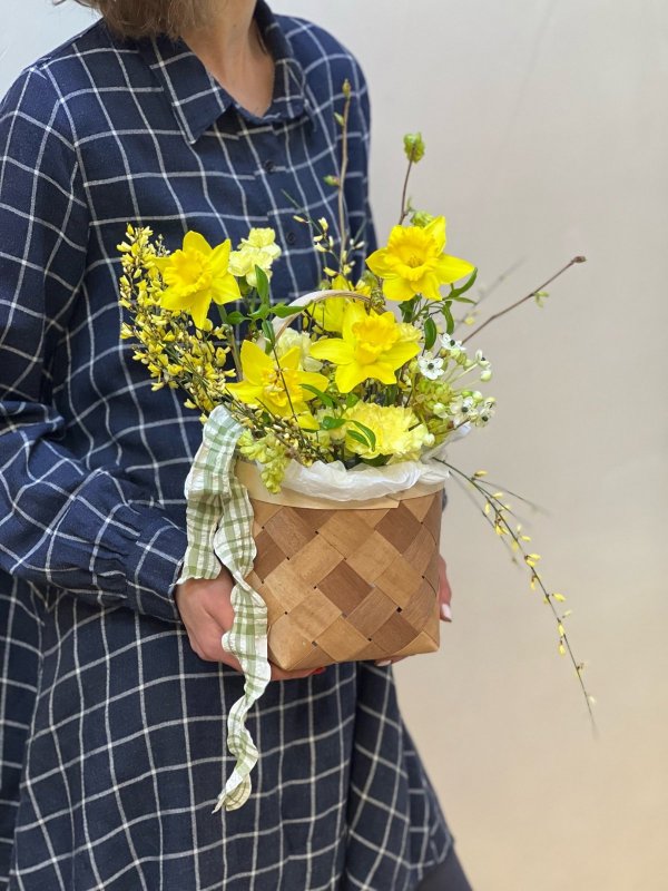 Лукошко солнечных цветов, размер M