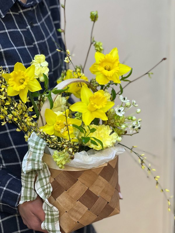 Лукошко солнечных цветов, размер M